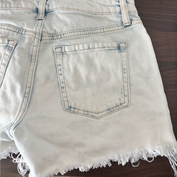 wild fable Washed White Denim Cutoff Shorts with Faded Blue Accents - Picture 2 of 4